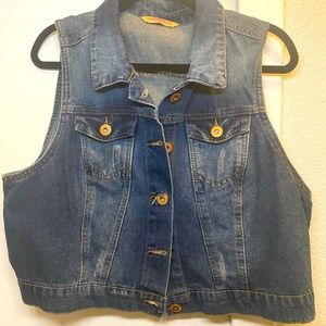 Plus size Jean vest